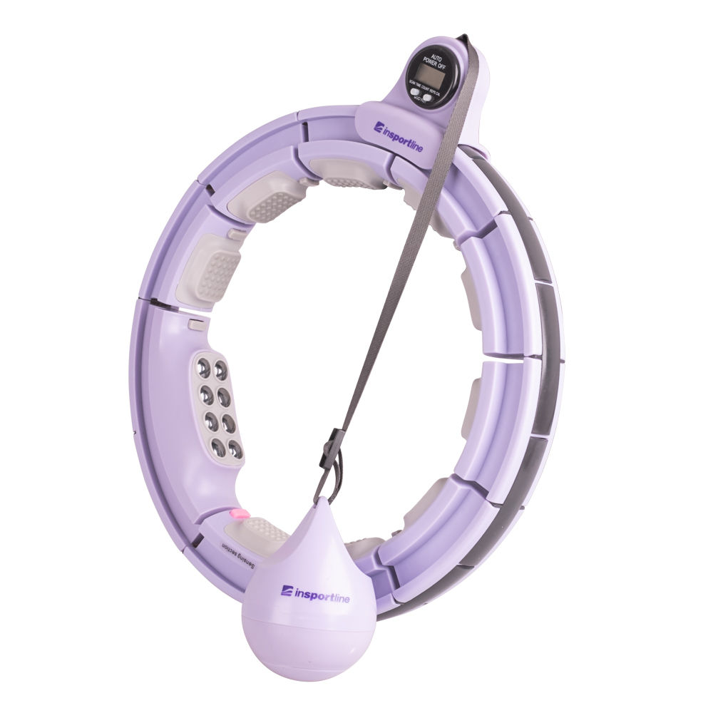 Cerc hoola hoop cu greutate (400 gr.) si contor 69-105 cm inSPORTline 26290 (11042)