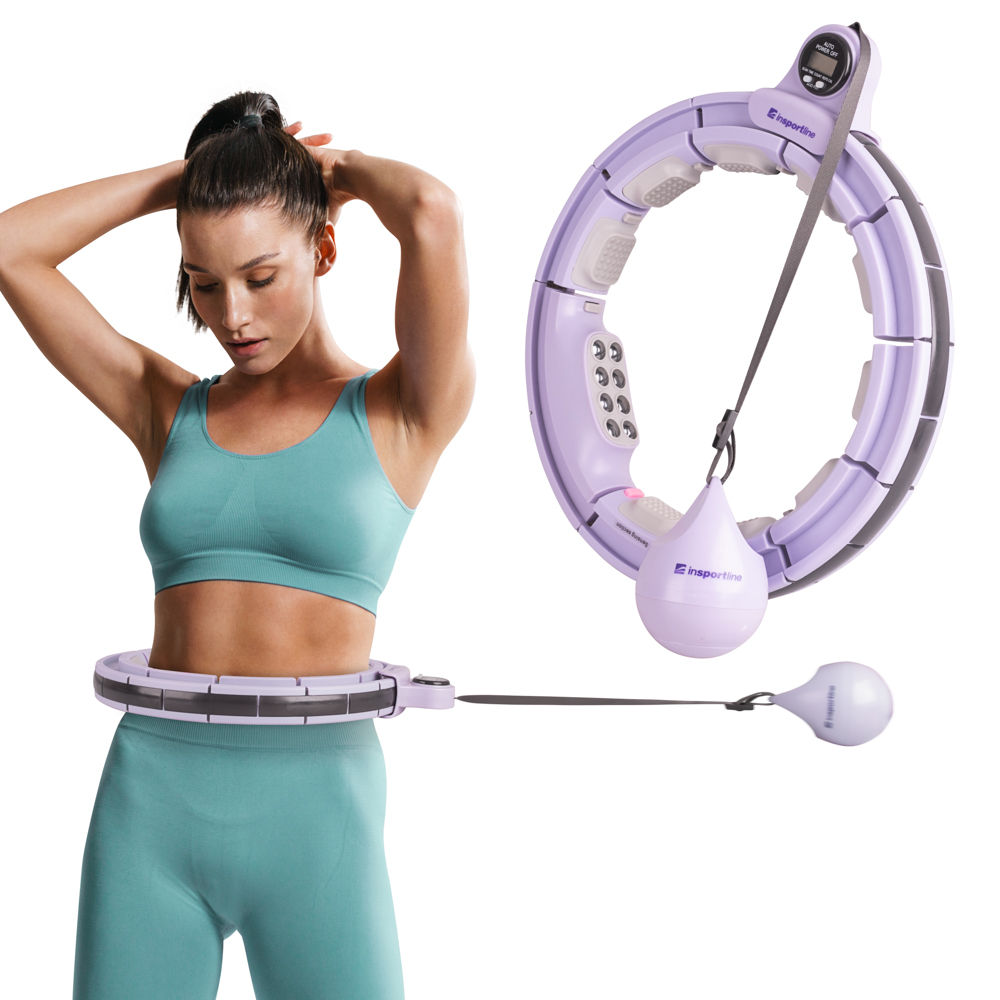 Cerc hoola hoop cu greutate (400 gr.) si contor 69-105 cm inSPORTline 26290 (11042)