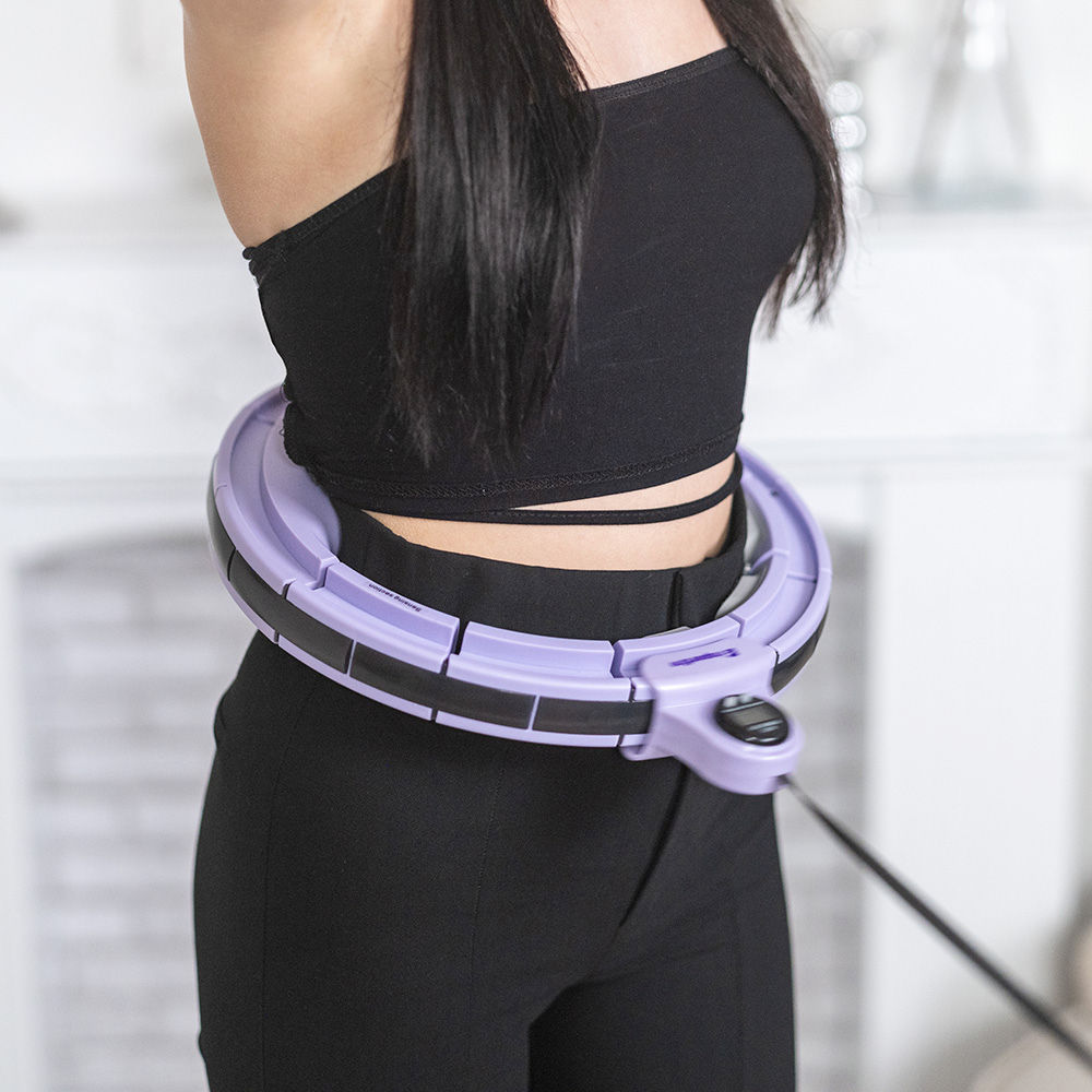 Cerc hoola hoop cu greutate (400 gr.) si contor 69-105 cm inSPORTline 26290 (11042)