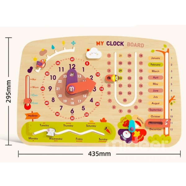 Busy board 8-in-1 "Calendar cu ceas" (ENG) 4251 (10580)