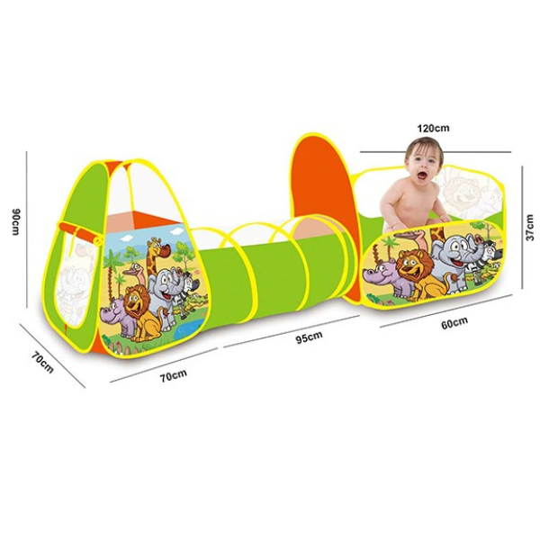 Cort cu tunel pt copii 235х75х100 cm 606-102-10D (5947)