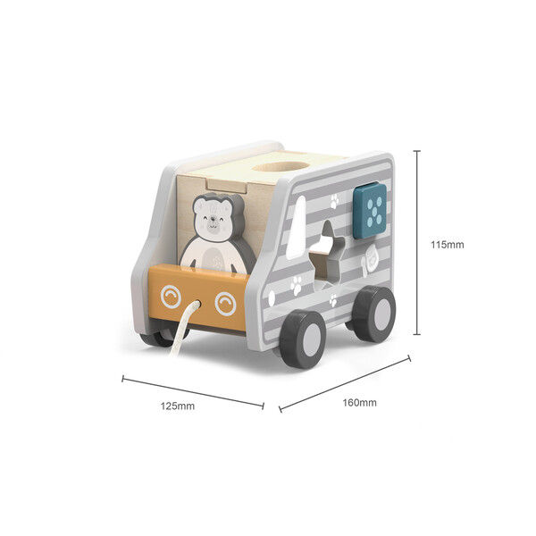 Jucarie-sorter de tras cu siret "Camion cu cifre si forme" 44041 (8891)