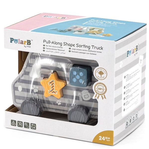 Jucarie-sorter de tras cu siret "Camion cu cifre si forme" 44041 (8891)