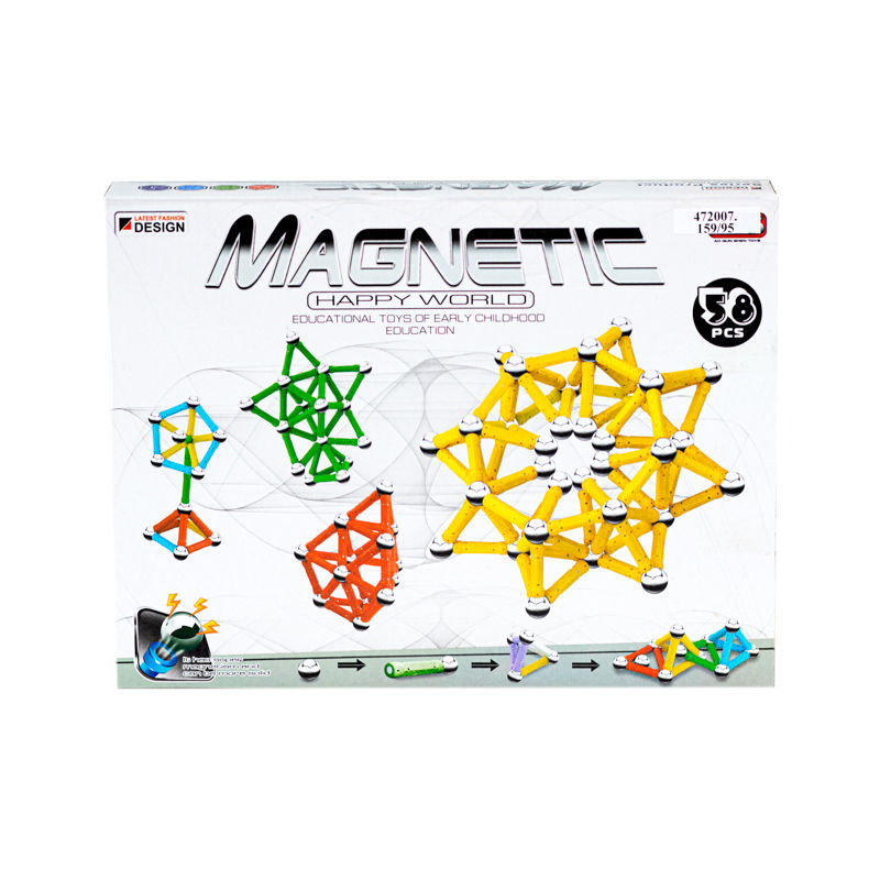 Set constructor magnetic, 58 piese 472007 (4432)