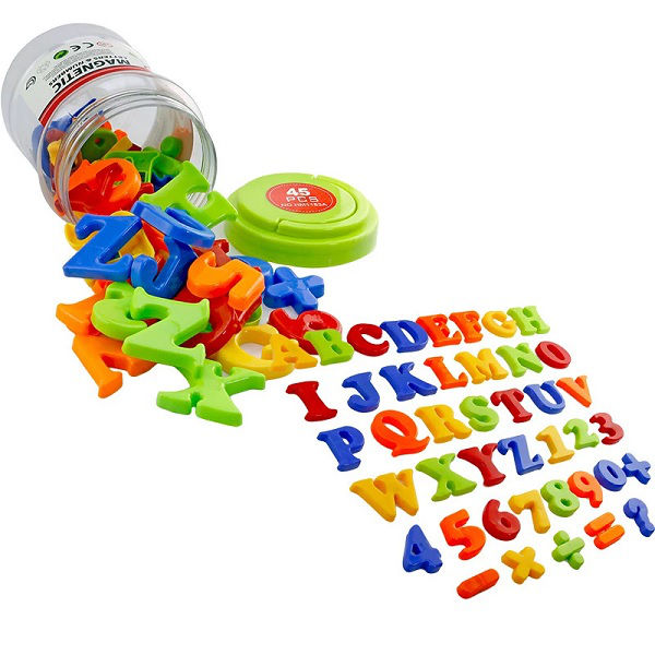 Set de litere si cifre magnetice (80 buc.) 0106 (7661)