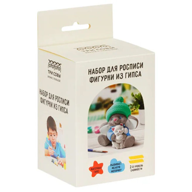 Set de pictura figuri din ipsos cu vopsele si pensule 5293 / 5292 (11122)