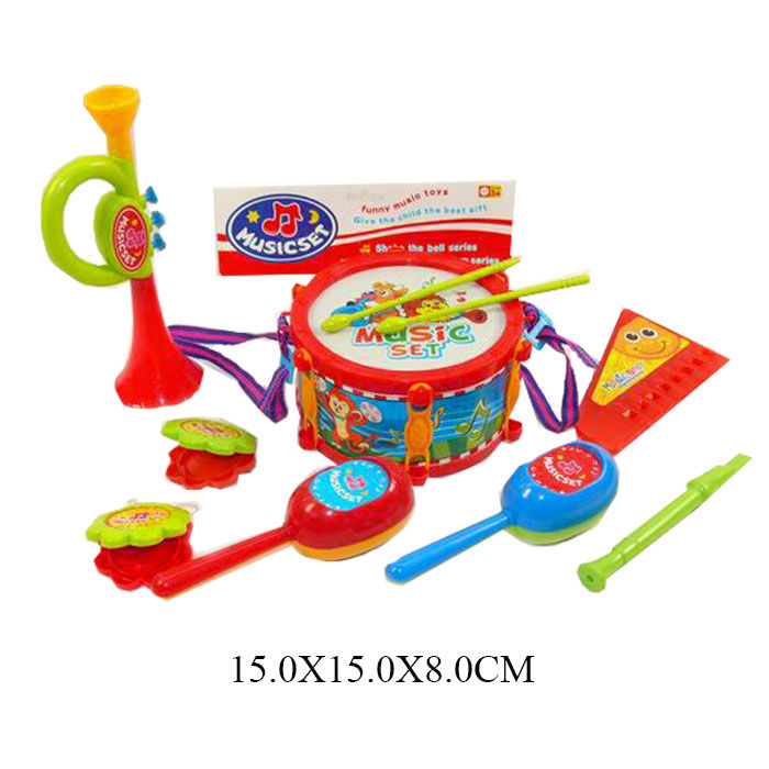 Set instrumente muzicale (fluier, tob,maracase, castaniete,  trompeta) 441/890 (5710)