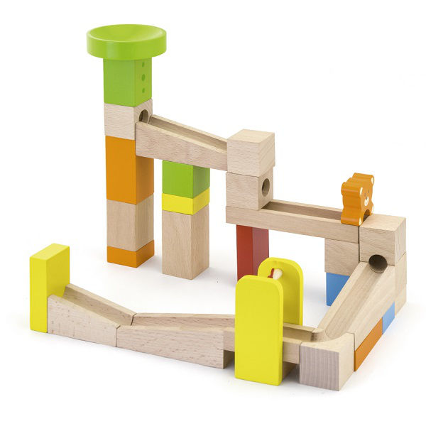 Set joc din lemn "Tobogane pentru bile" (49 elemente) 51619 (7900)