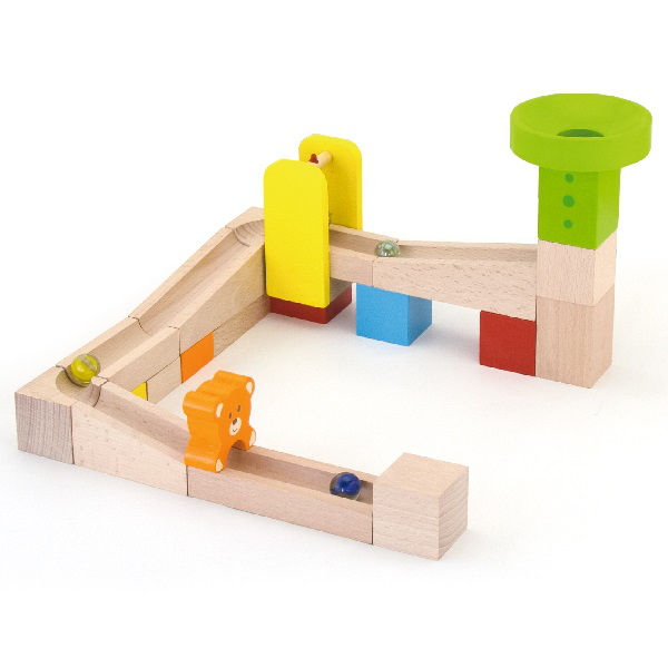 Set joc din lemn "Tobogane pentru bile" (49 elemente) 51619 (7900)