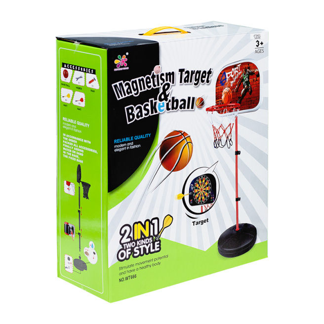 Set pt copii 2-in-1 "Baschet + Darts" 166 cm WT666 X / 472022 (2528)