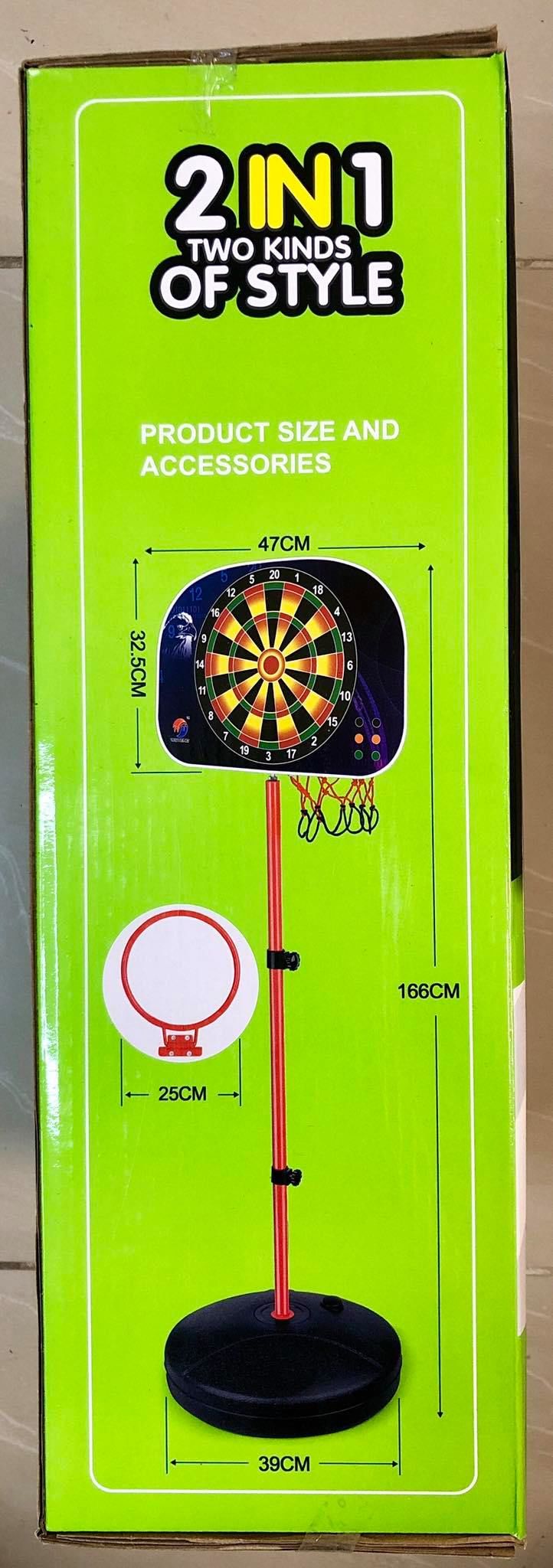 Set pt copii 2-in-1 "Baschet + Darts" 166 cm WT666 X / 472022 (2528)