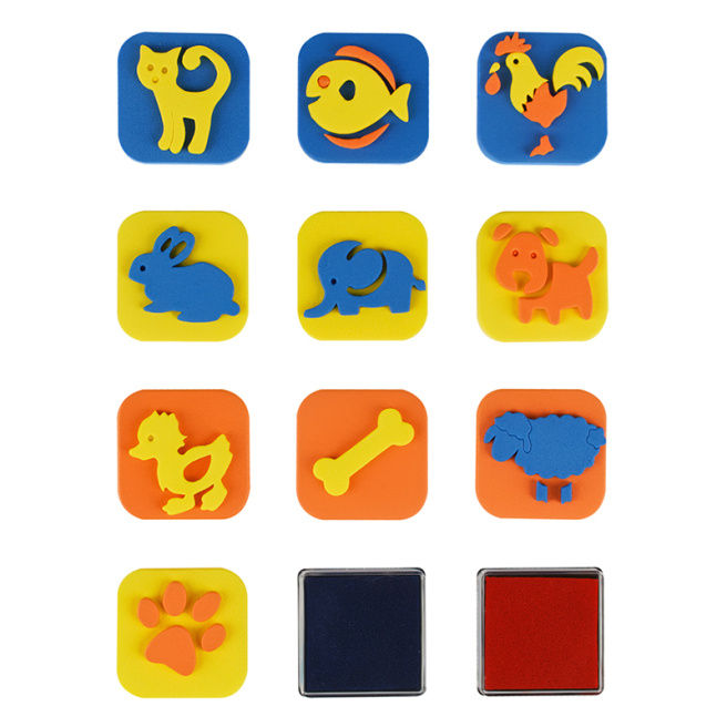 Set stampile pt copii "Multi-Pulti. Animale" (10 buc.) (9371)