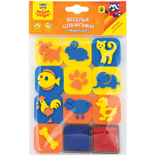 Set stampile pt copii "Multi-Pulti. Animale" (10 buc.) (9371)