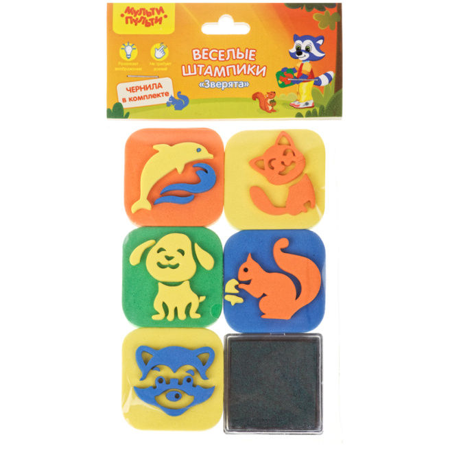 Set stampile pt copii "Multi-Pulti. Animale" (5 buc.) (9372)