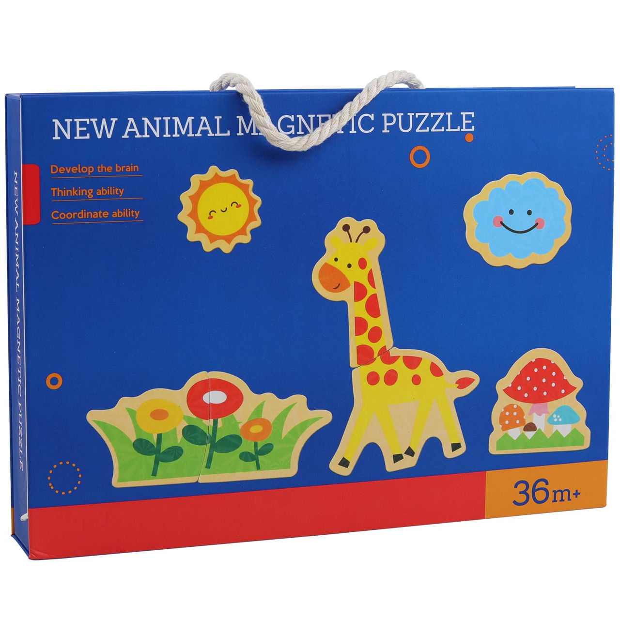 Tabla magnetică din lemn "Animale" 148696 (7839)