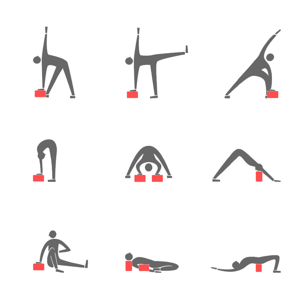 Bloc yoga / fitness / pilates + minge masaj dublu inSPORTline 21697 (6426)