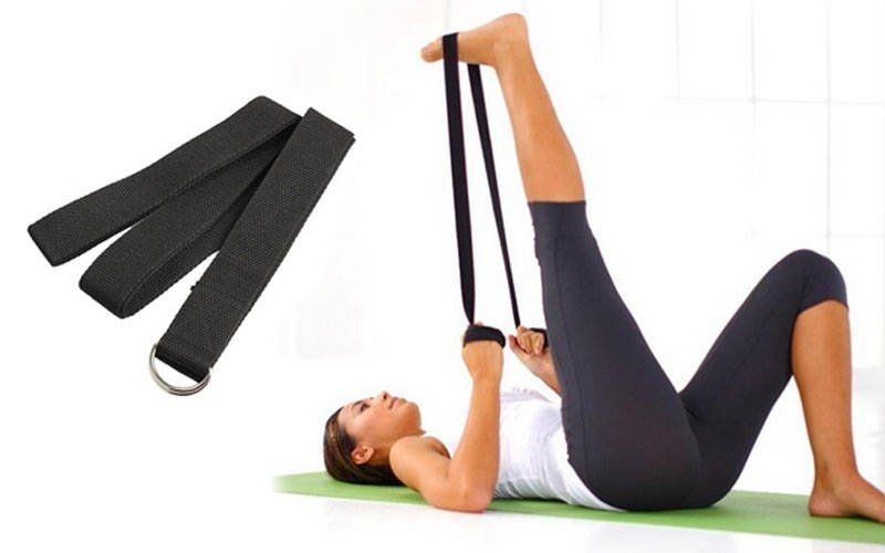Curea yoga cu desene 183x3.8 cm, bumbac FI-6975 (1153)