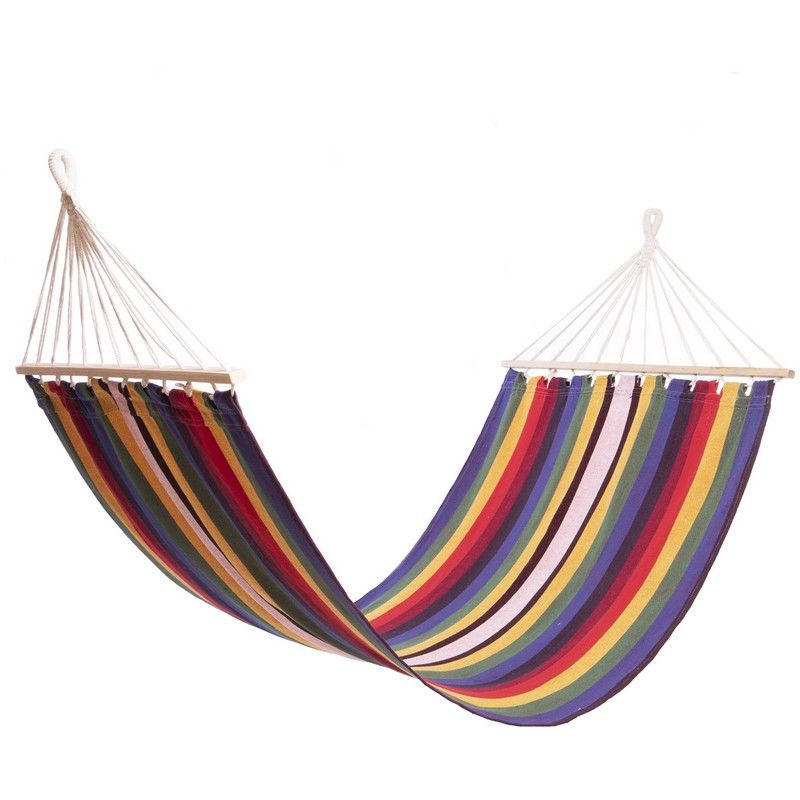 Hamac cu bare transversale 2x1 m, bumbac/lemn TO-615 (5116)