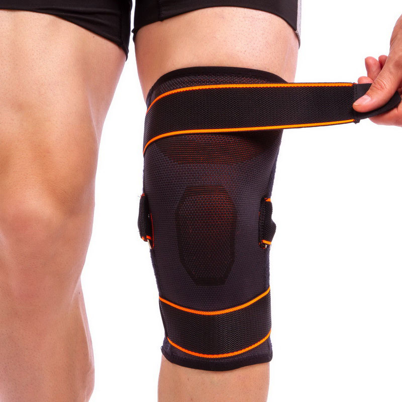 Bandaj fixare pt genunchi cu curea elastica si plastina pt fixare L-XL Exceede 875CA (5573)