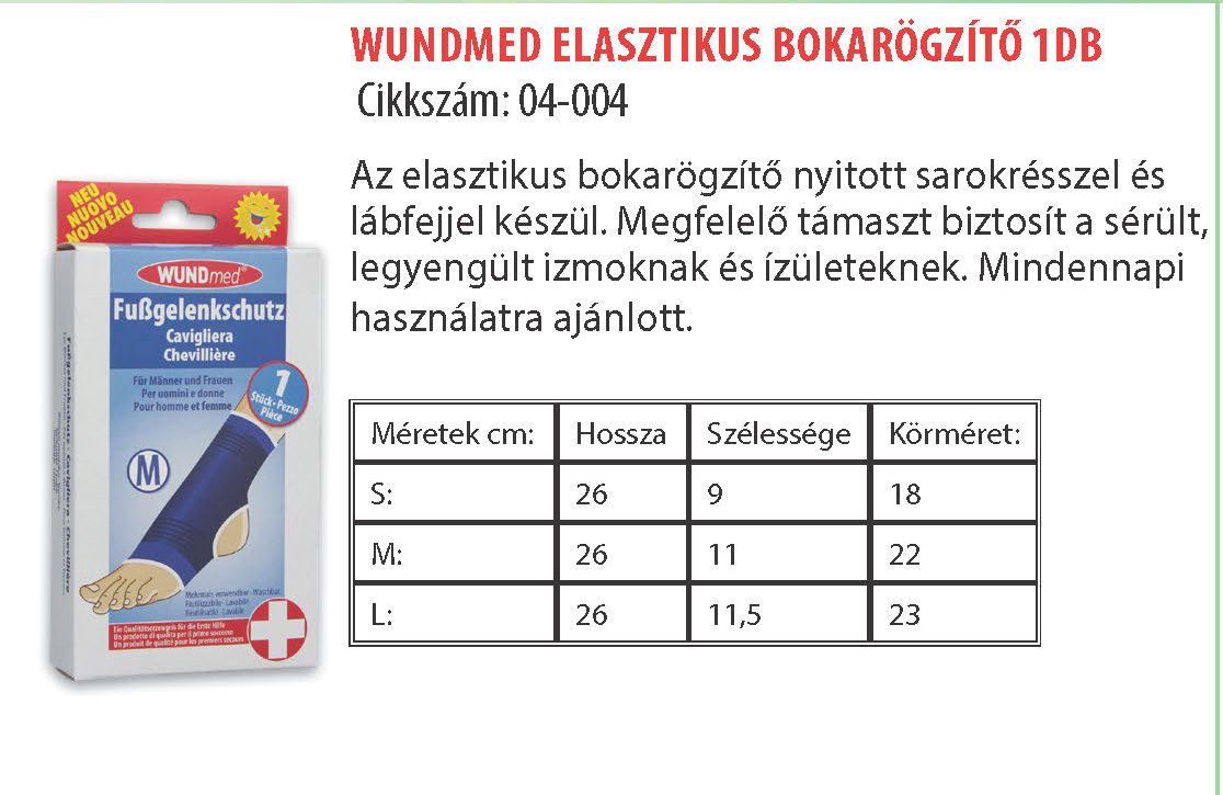 Bandaj fixare pt glezna (S) 04-004 WUNDmed (3777)