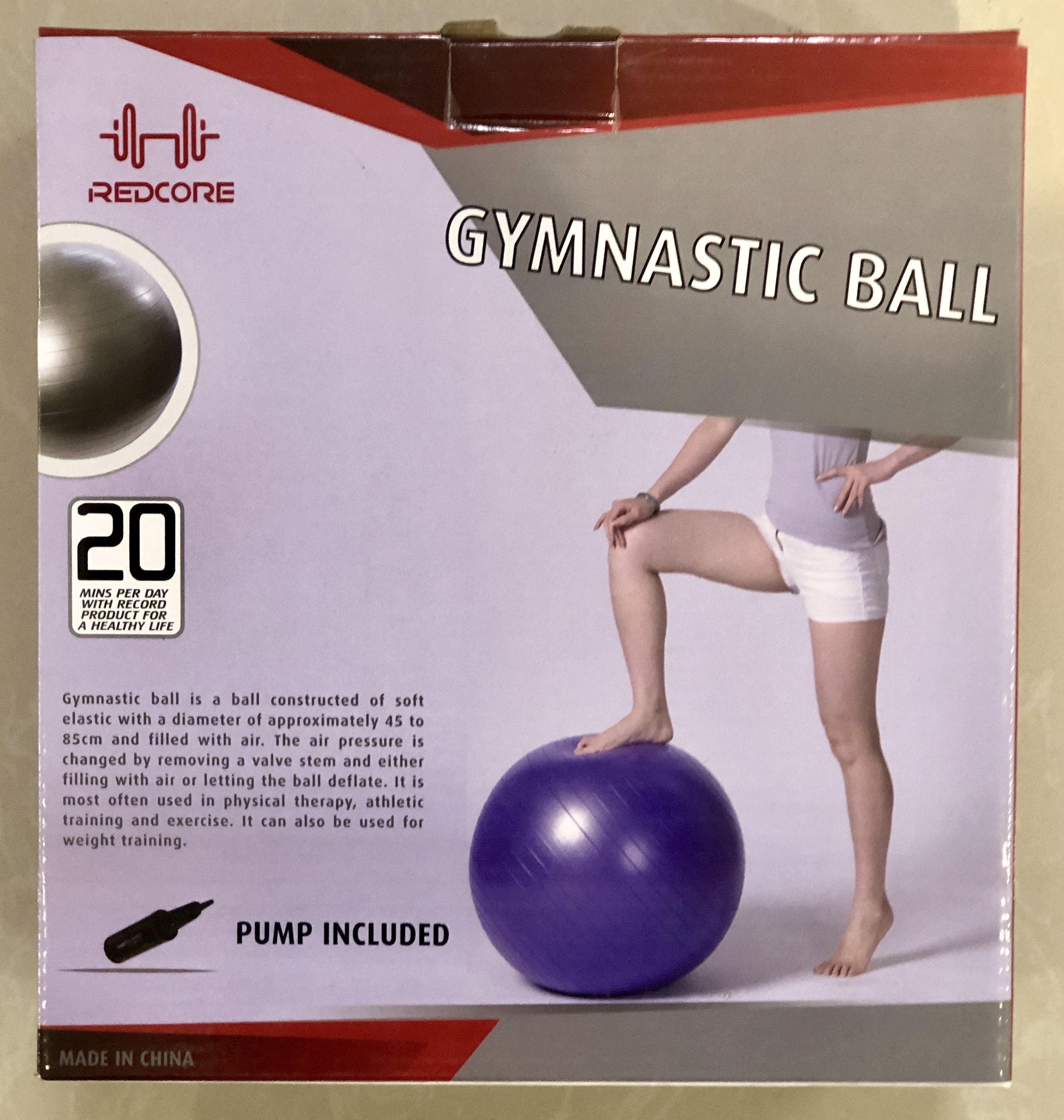 Minge gimnastica cu pompa d=85 cm, 1.5 kg GB1502 (6163)