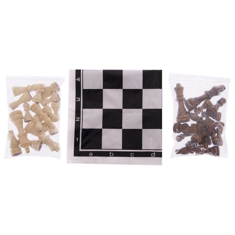 Figurine sah din lemn (figurine 4-9 cm) + baza (39.5x39.5 cm) IG-4930 (8983)