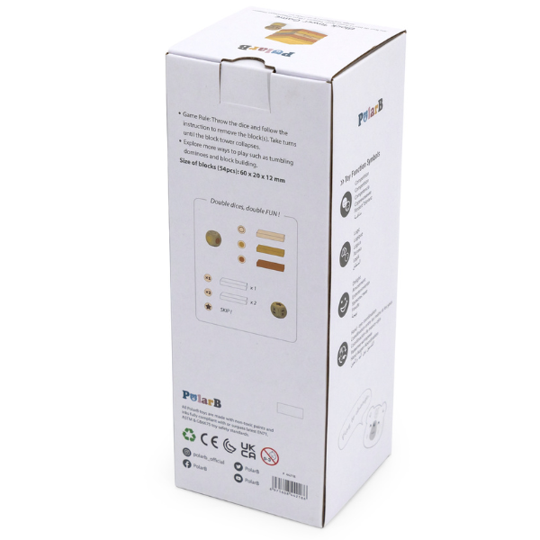Joc "Jenga", 54 elemente din lemn multicolor 44218 (3875)