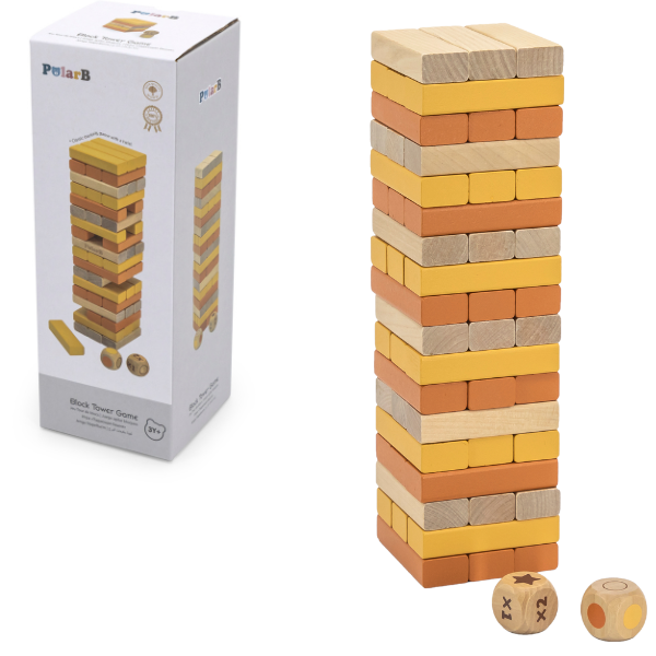 Joc "Jenga", 54 elemente din lemn multicolor 44218 (3875)