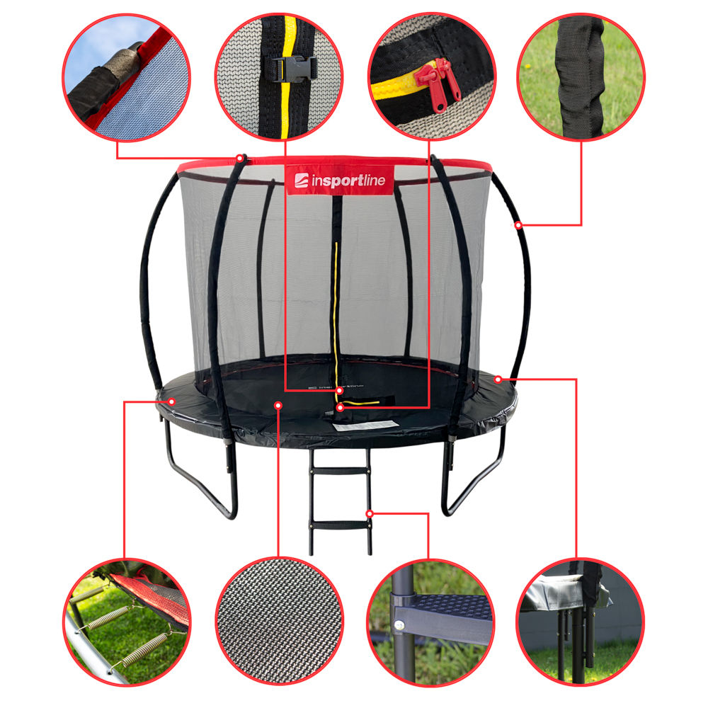 Батут (макс. 100 кг) d=2.44 м inSPORTline Flea PRO 23878 (8122)