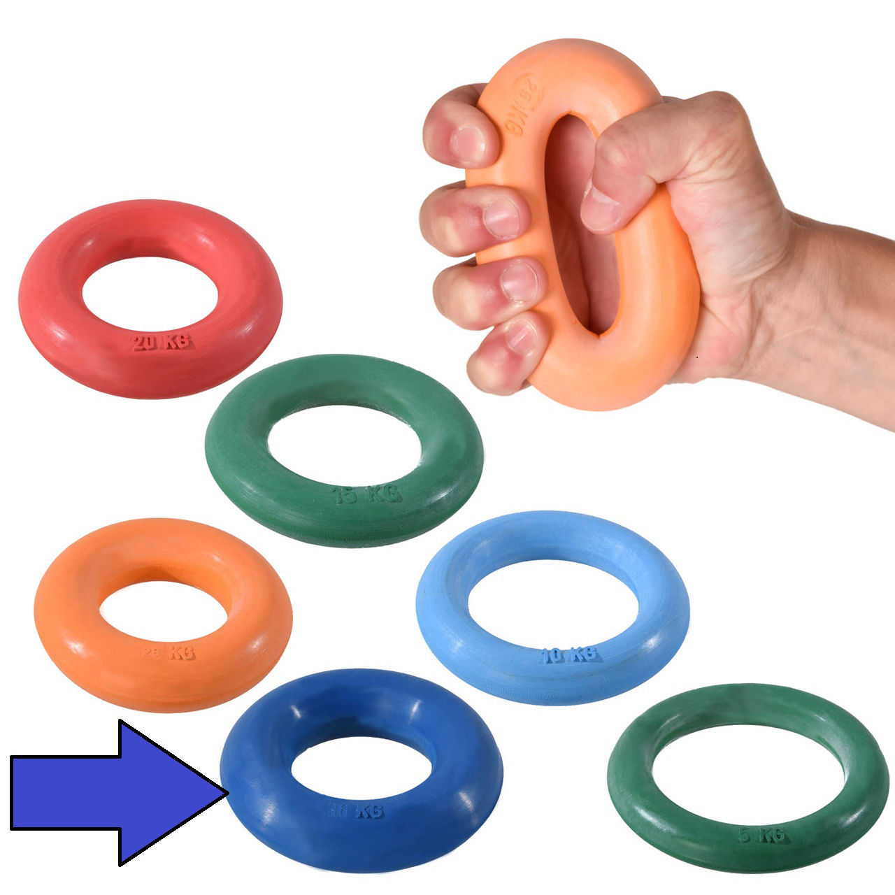 Expander inel 30 kg, d=9 cm Dittmann PRO DLRH30B, blue (7950)