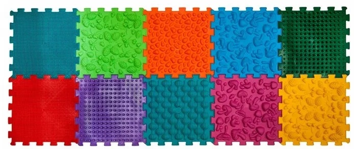 Covoras masaj picioare / Ortopazl "Mix" (10 buc.) Ortek 09428 (3450)