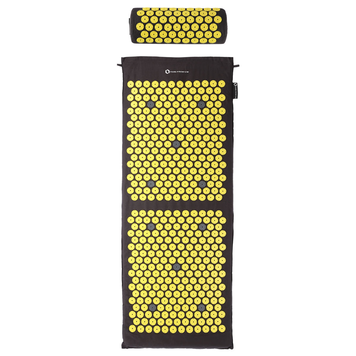 Saltea acupunctura 125x48 cm + perna HMS AKM03 17-44-306 black / yellow (4143)