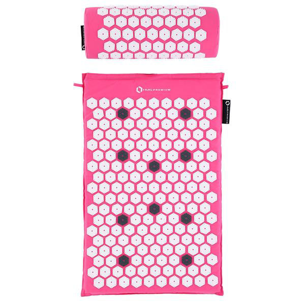 Set acupunctura (saltea + perna + husa) 74x42 cm HMS Premium AKM01 17-44-302 pink (7425)