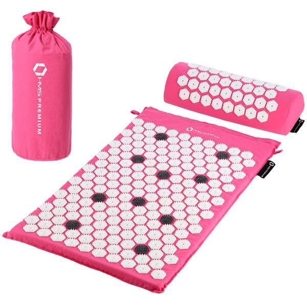 Set acupunctura (saltea + perna + husa) 74x42 cm HMS Premium AKM01 17-44-302 pink (7425)