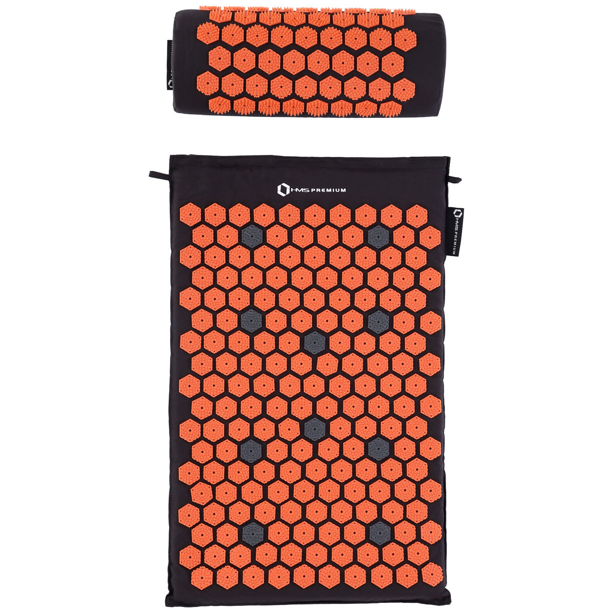 Set acupunctura (saltea + perna) 65x42 cm HMS Premium AKM01 17-44-300 black-orange (4141)