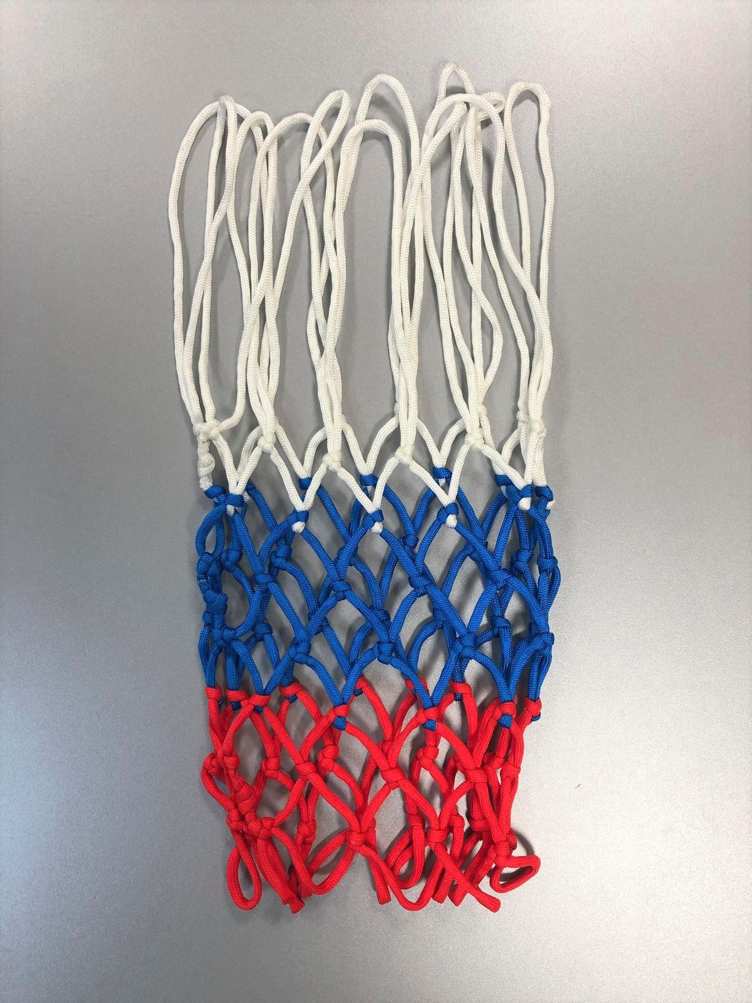 Plasa baschet hand made 4 mm PA 0.55 m Rezac 16111004 red/blue/white (3905)