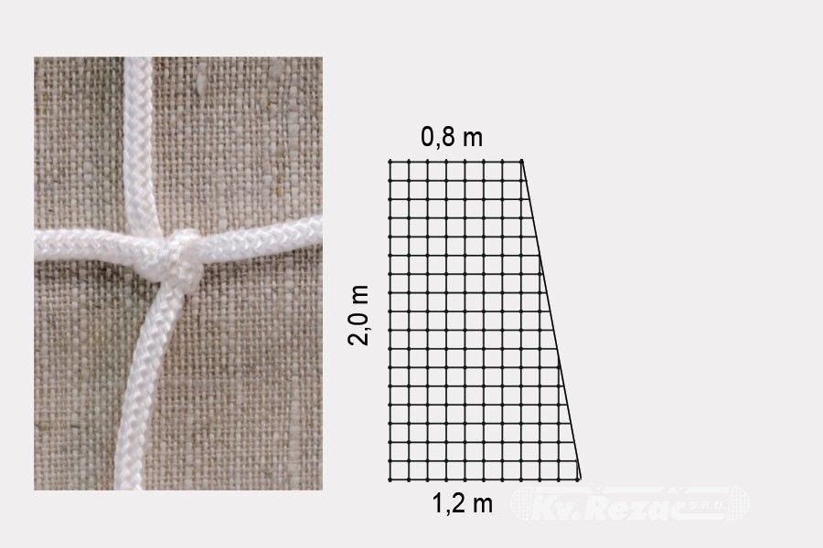 Plasa pentru mini fotbal 3x2x0.8x1.2 m, 2 mm Rezac 14 025 633 (2655)