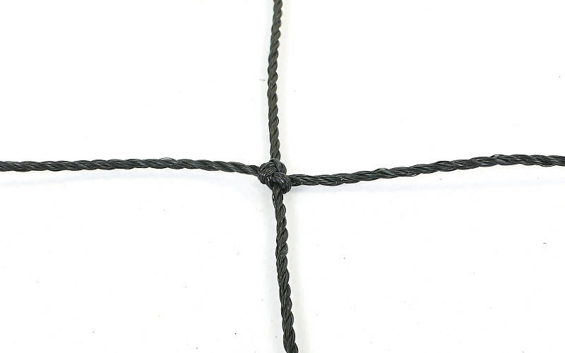 Сетка волейбольная черная с тросом PW06, 9.5x1 м, 10х10 см (размер ячейки), d=2.8 мм (3848)