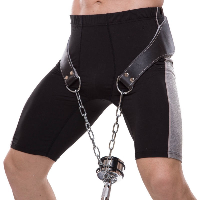 Briu din piele pt greutati cu lant 18 cm Zelart SB-165127 black (9335)