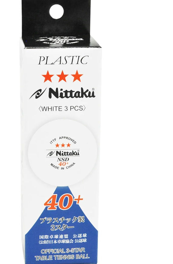 Minge pt tenis de masa Nittaku NSD Plastic 3*** 550812 white (9269)