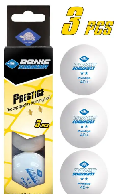 Minge tenis de masa (3 buc.) Donic 2* 40+ 608322 white (7588)