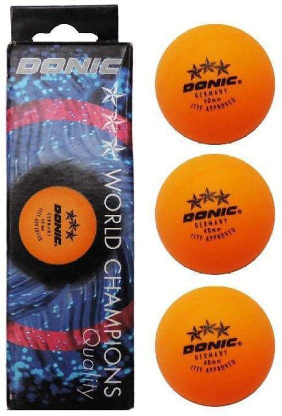 Minge tenis de masa Donic 3 stars ITTF Approved yellow (339)