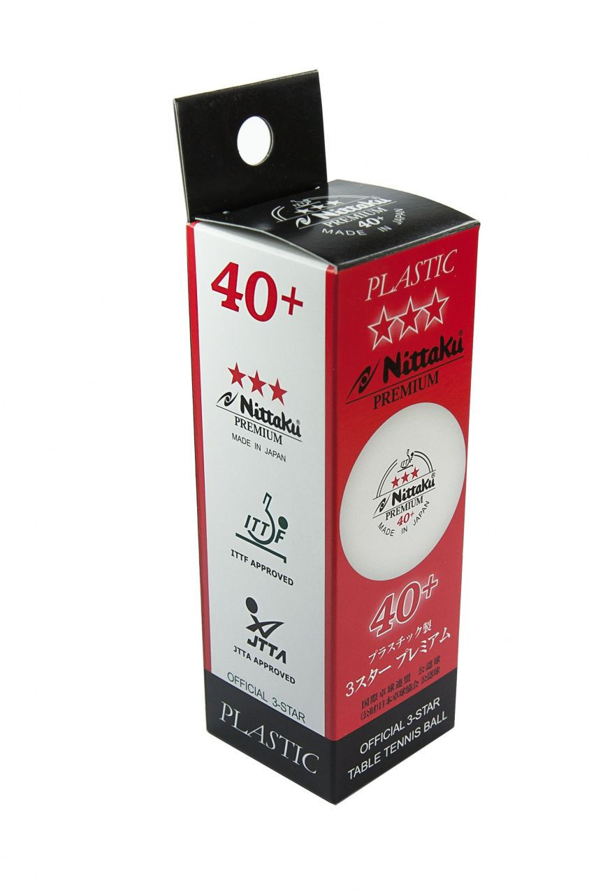 Mingi pt tenis de masa (3 buc.) Nittaku Premium 3*** 550851 white (9263)