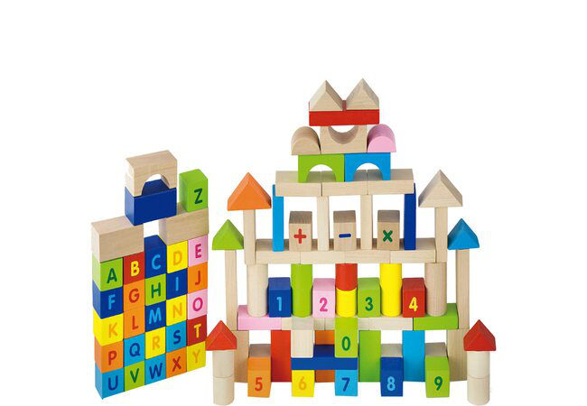 Constructor din lemn (100 elemente) "Alfabet si numere" 50288 (7051)