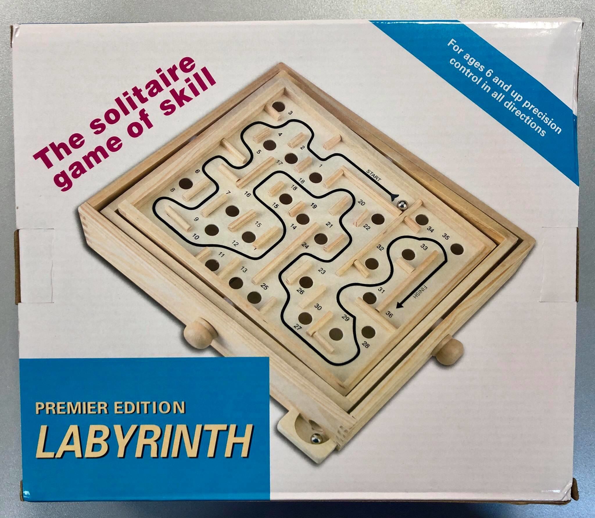 Joc logic din lemn "Labirint" X (8599)