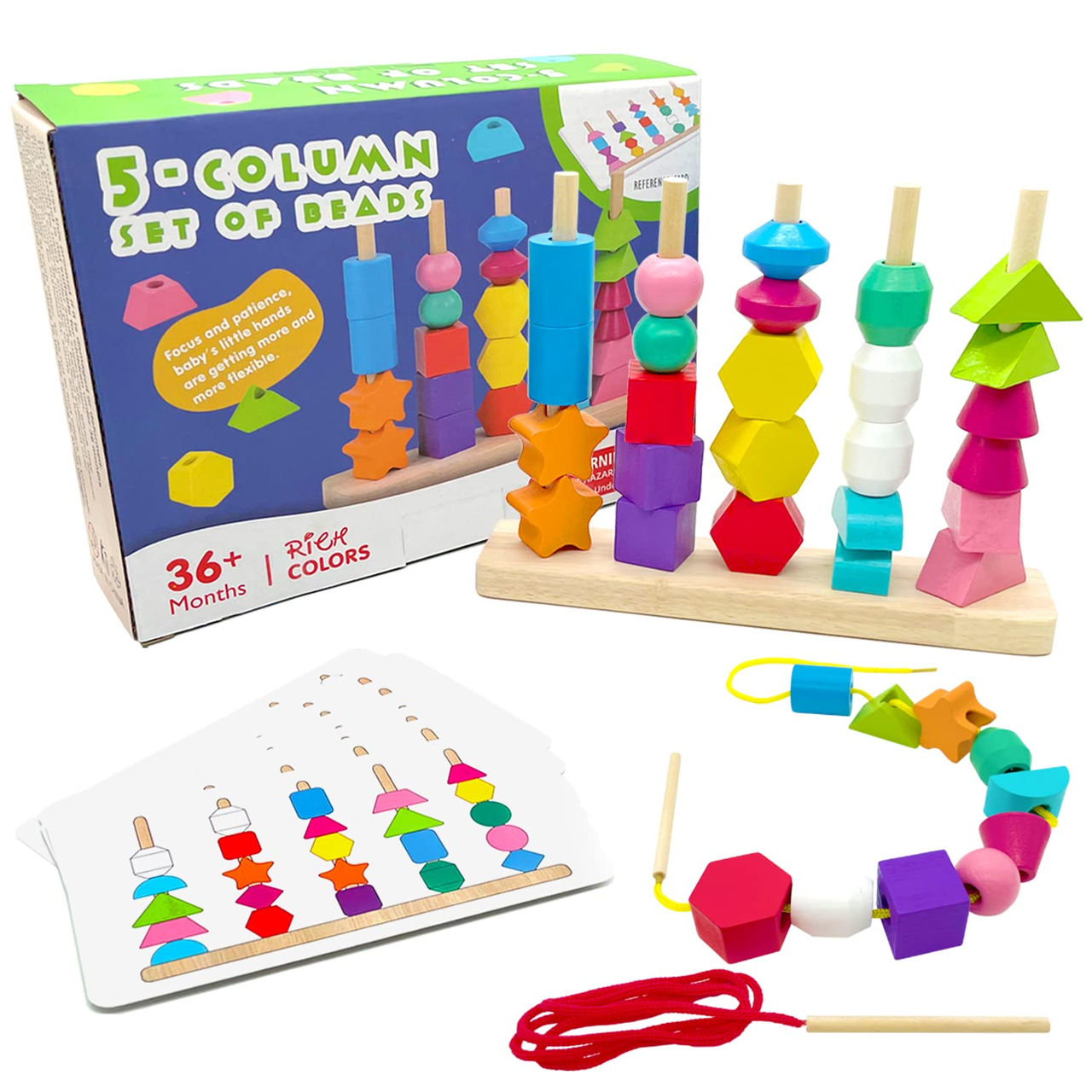 Joc logic din lemn cu carti "Forme geometrice" 232-148 (9471)