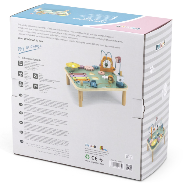 Masă educativa cu xilofon metalic si gong 44083 (9756)
