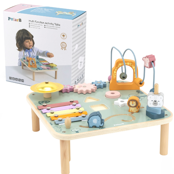 Masă educativa cu xilofon metalic si gong 44083 (9756)