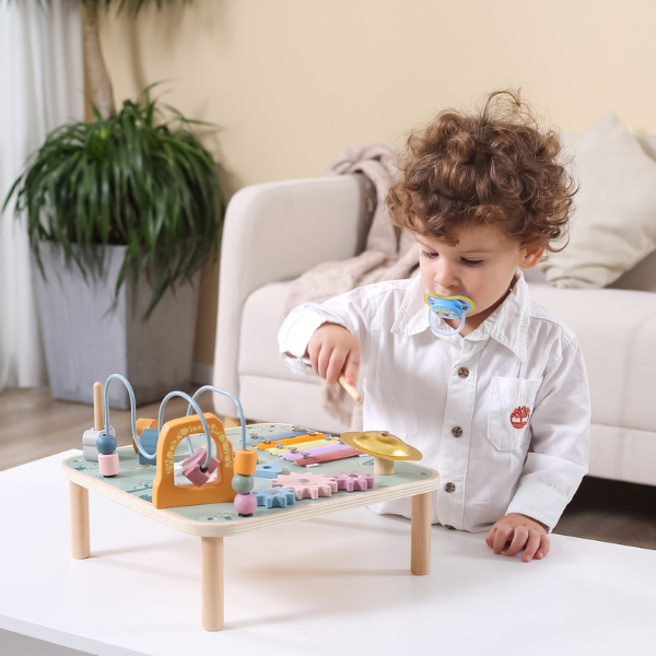 Masă educativa cu xilofon metalic si gong 44083 (9756)
