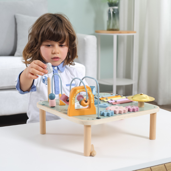 Masă educativa cu xilofon metalic si gong 44083 (9756)